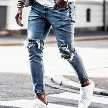 Load image into Gallery viewer, men Destroyed Ripped Jeans
