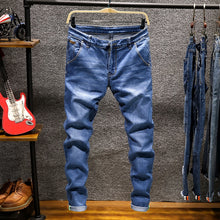 Load image into Gallery viewer, Spring Autumn Men Elastic Cotton Stretch Jeans