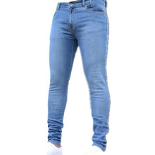 Load image into Gallery viewer, Men Feet Skinny Zipper Jeans