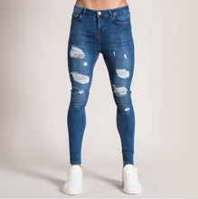 Load image into Gallery viewer, men Destroyed Ripped Jeans