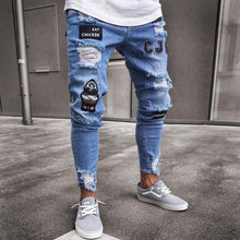 Load image into Gallery viewer, men Destroyed Ripped Jeans
