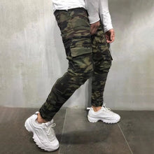 Load image into Gallery viewer, Army Green Camouflage Slim Long Jeans
