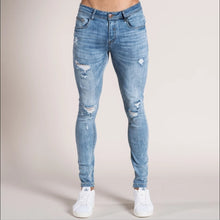 Load image into Gallery viewer, men Destroyed Ripped Jeans
