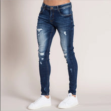Load image into Gallery viewer, men Destroyed Ripped Jeans
