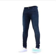 Load image into Gallery viewer, Men Feet Skinny Zipper Jeans
